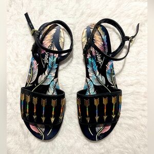 Taylor Says Talulah black genuine leather sandals.